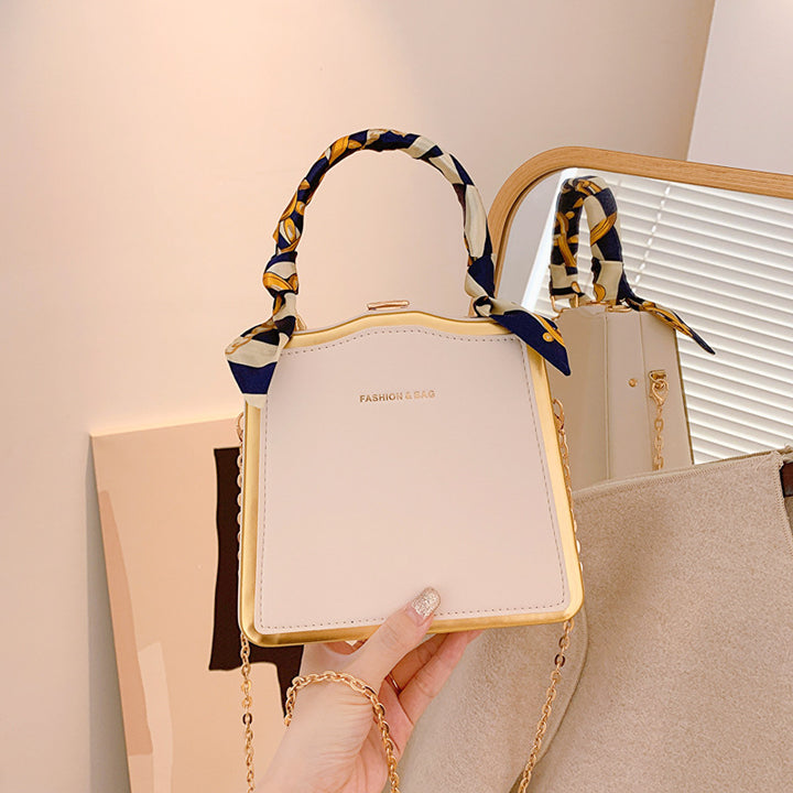 Damen Designer Handtasche mit abnehmbarem Seidenschal Nord Taschen