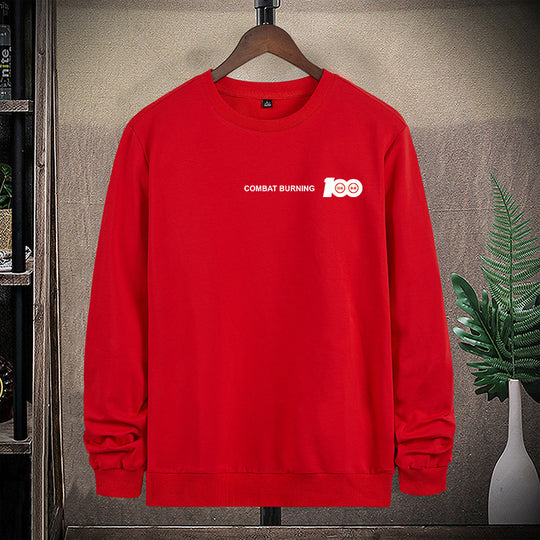 Herren Oversize-Sweatshirt mit Rundhalsausschnitt, minimalistischem Logoprint und gerippten Bündchen Nord Taschen