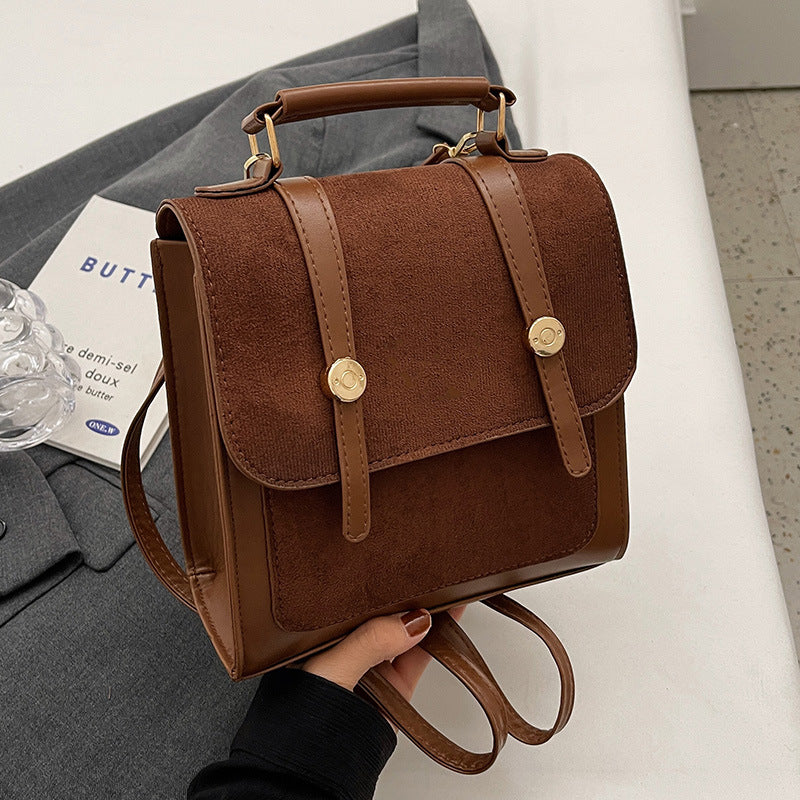 Damen Lederumhängetasche mit Wildlederbesatz Nord Taschen