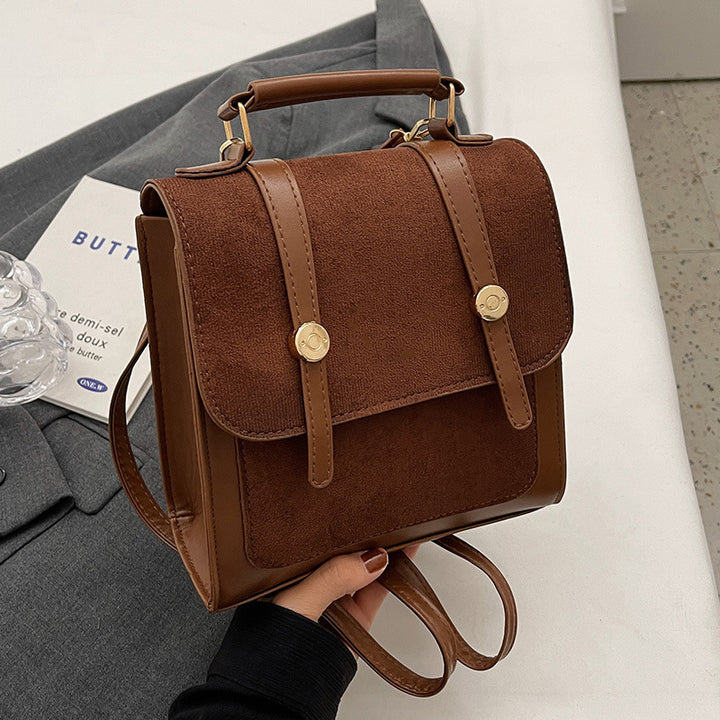 Damen Lederumhängetasche mit Wildlederbesatz Nord Taschen