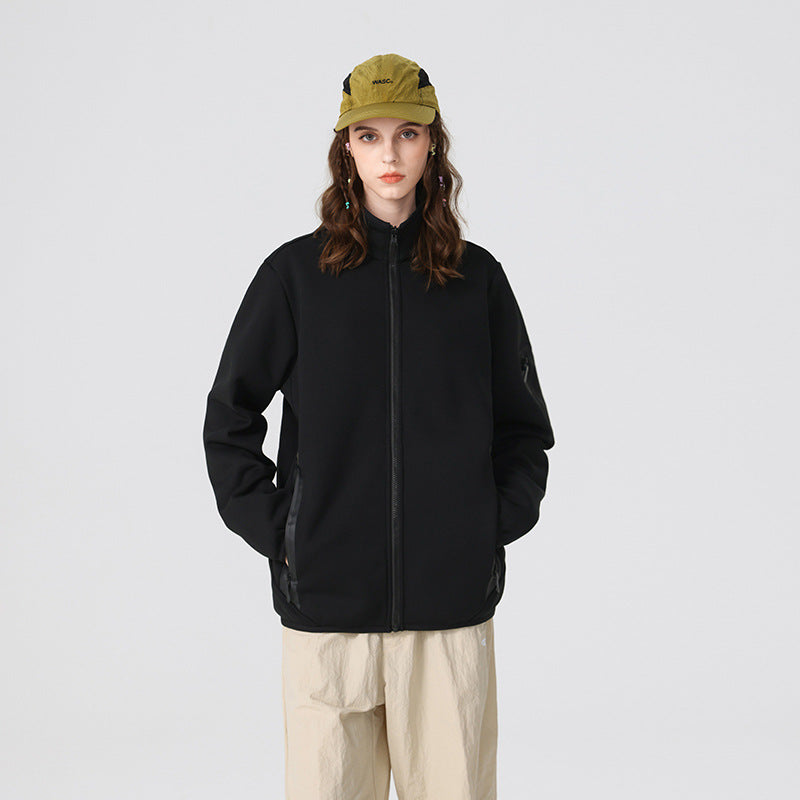 Herren Leichte Softshell-Fleecejacke mit Stehkragen, durchgehendem Reißverschluss und Ärmeltasche Nord Taschen