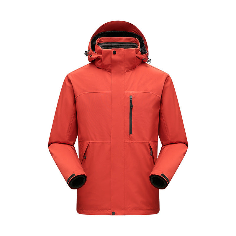Herren Wasserabweisender Winterparka mit abnehmbarer Kapuze und getapten Nähten Nord Taschen