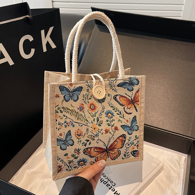 Damen Blumenstickerei Tragetasche Nord Taschen