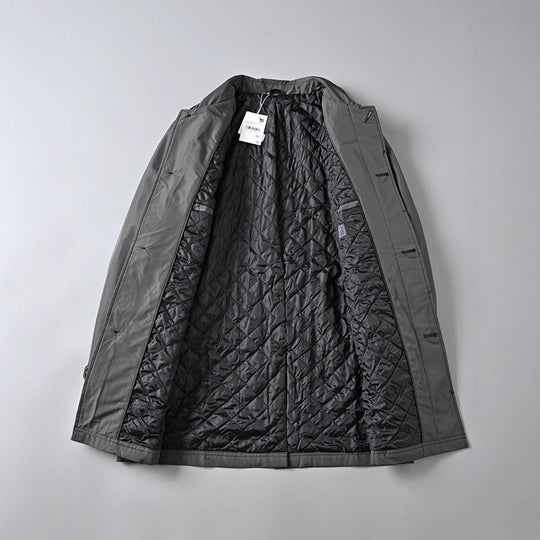 Herren Wasserabweisender leichter Cotton-Mantel im klassischen Mac-Schnitt mit verdeckter Knopfleiste Nord Taschen