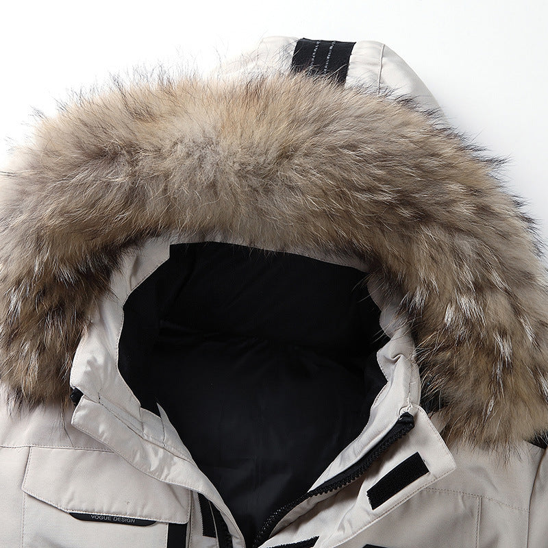 Herren Robuster Winterparka mit Kunstfellkapuze, wattierter Thermofütterung und Multifunktionstaschen Nord Taschen
