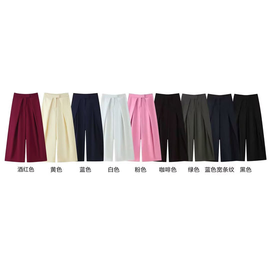 Damen Culotte-Hose mit weitem Bein, hoher Taille und ausgestellter Silhouette Nord Taschen