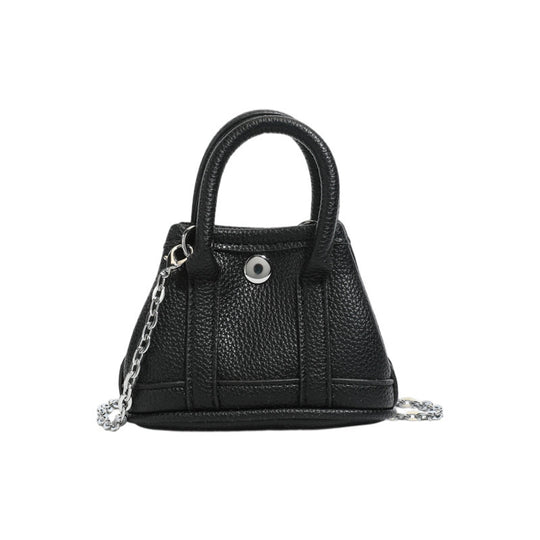Damen Mini-Handtasche mit geschmeidiger Struktur und abnehmbarem Kettenriemen Nord Taschen