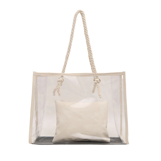 Damen transparente Tragetasche mit Innenbeutel Nord Taschen