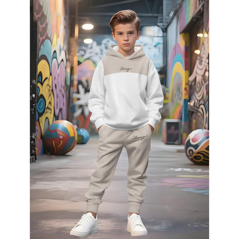 Unisex Kinder Jogginganzug mit Kapuzenpullover und detailreichem Auto-Print Nord Taschen