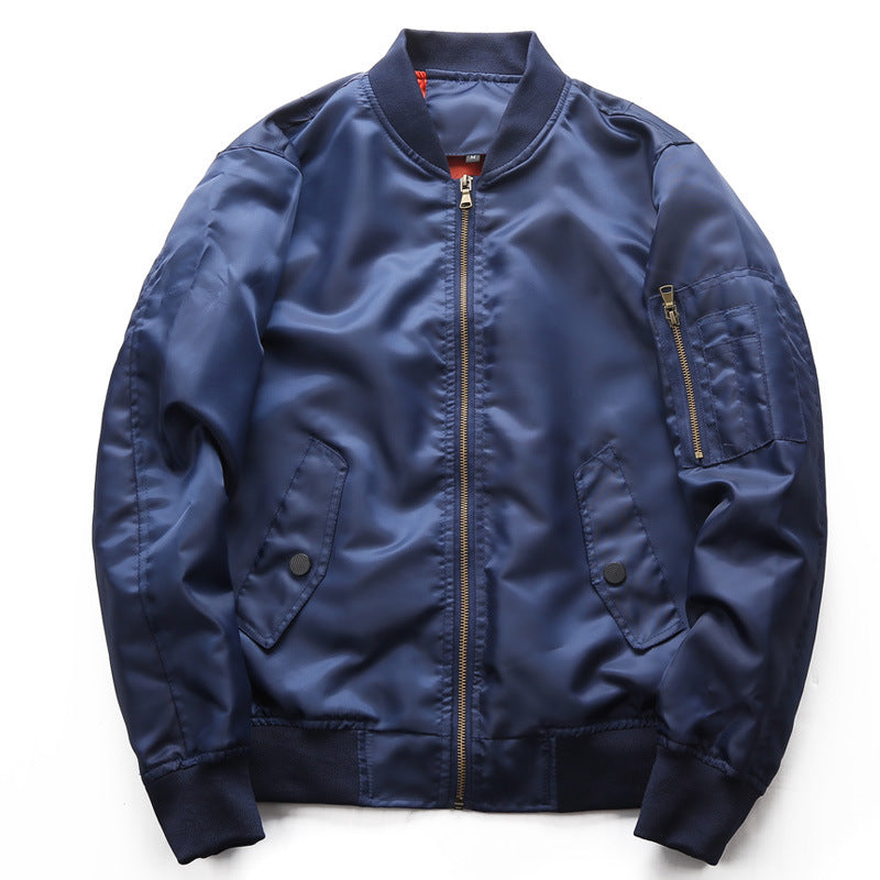 Herren  klassische Bomberjacke aus wasserabweisendem Nylon mit gerippten Bündchen und Ärmeltasche Nord Taschen