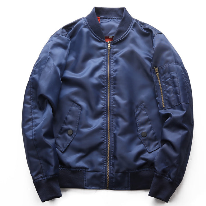 Herren  klassische Bomberjacke aus wasserabweisendem Nylon mit gerippten Bündchen und Ärmeltasche Nord Taschen
