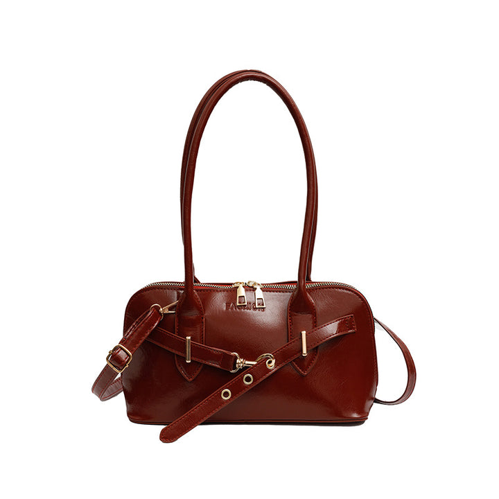 Damen Handtasche mit elegantem Hochglanzfinish und praktischen Tragegriffen Nord Taschen