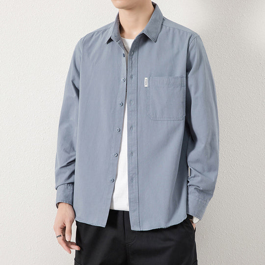 Herren Lässiges Utility-Overshirt aus Canvas mit Brusttasche und verstärkten Nähten Nord Taschen