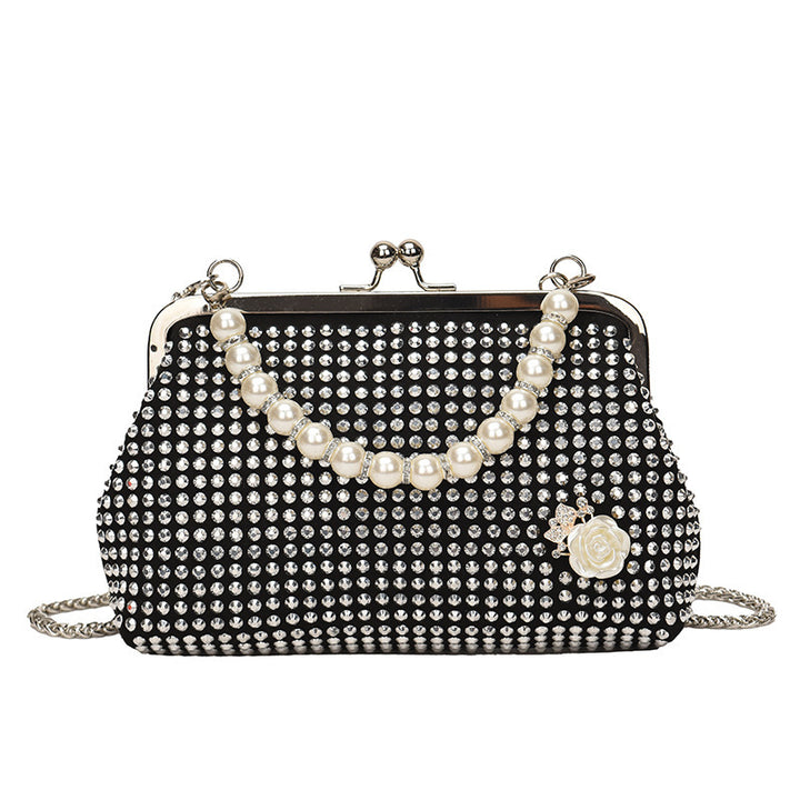 Damen Glamouröse Abendtasche mit Perlenverzierung und funkelndem Design Nord Taschen