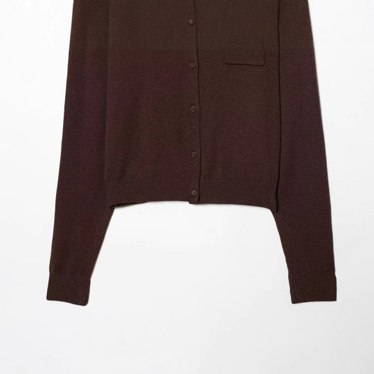 Damen Cardigan mit kontrastfarbener Knopfleiste und zweifarbigen Ärmeln Nord Taschen