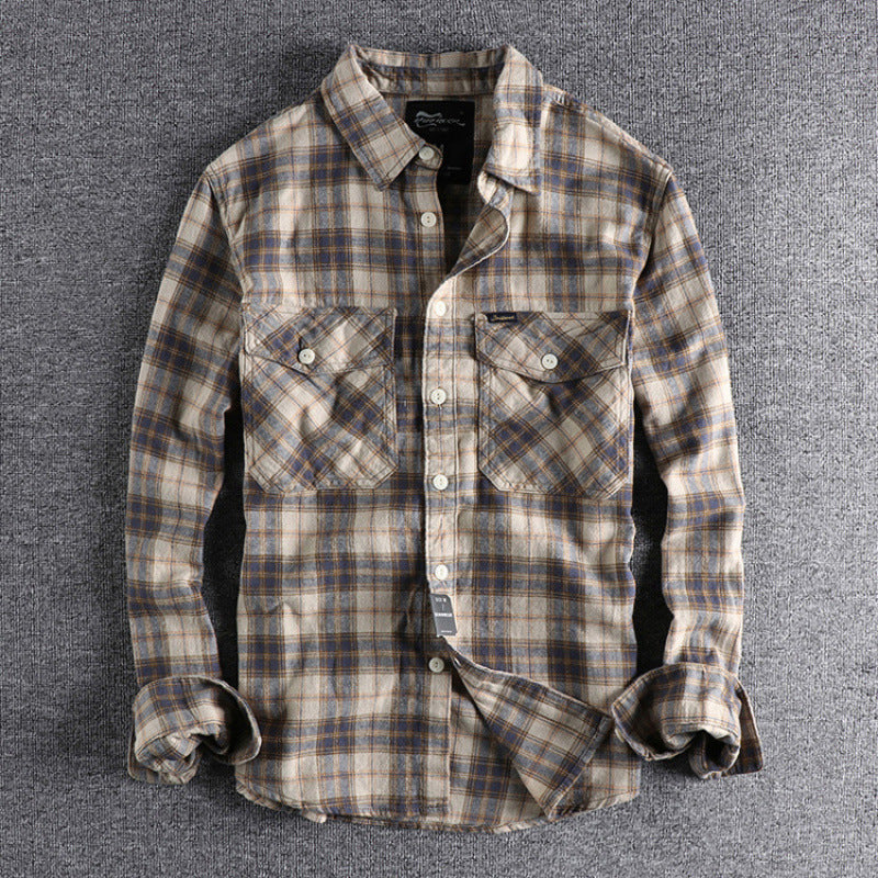 Herren Karo-Flanell-Hemd mit Brusttaschen und legerer Relaxed‑Passform Nord Taschen