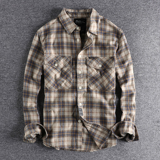 Herren Karo-Flanell-Hemd mit Brusttaschen und legerer Relaxed‑Passform Nord Taschen