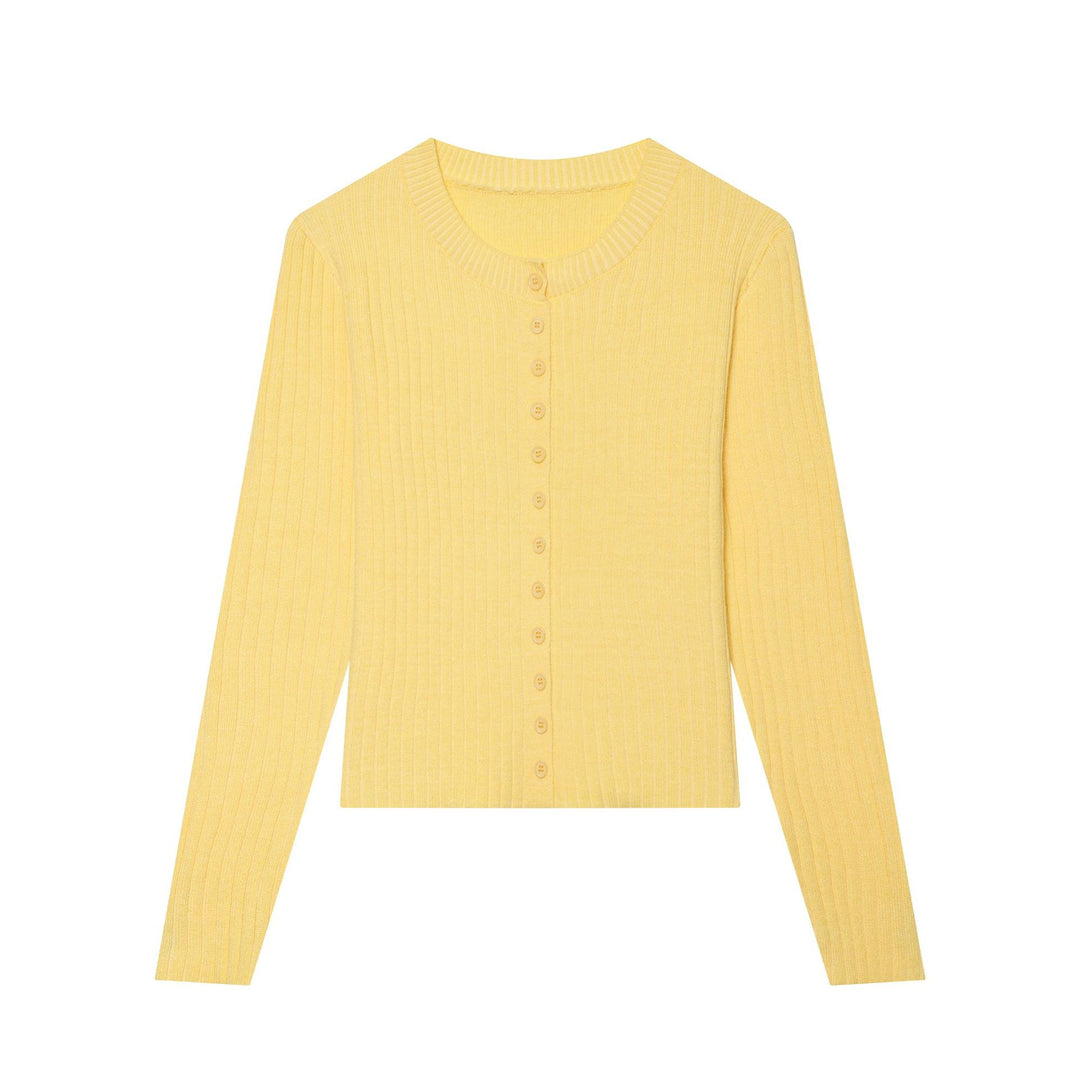 Damen Feinstrick‑Cardigan mit Rippstruktur und durchgehender Knopfleiste Nord Taschen