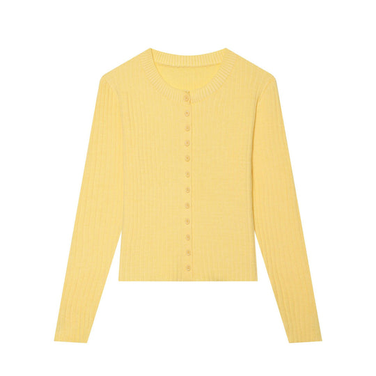 Damen Feinstrick‑Cardigan mit Rippstruktur und durchgehender Knopfleiste Nord Taschen