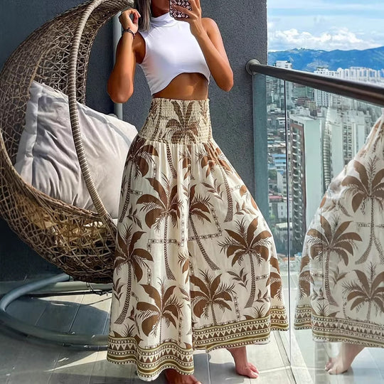 Damen Weit geschnittene Sommer-Hose Nord Taschen