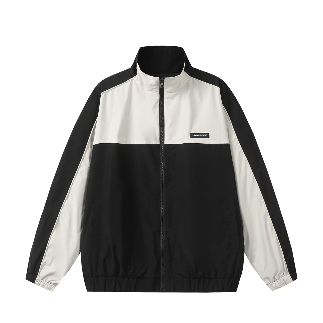Unisex Sportive Colorblock-Trackjacke mit Stehkragen und durchgehendem Reißverschluss Nord Taschen