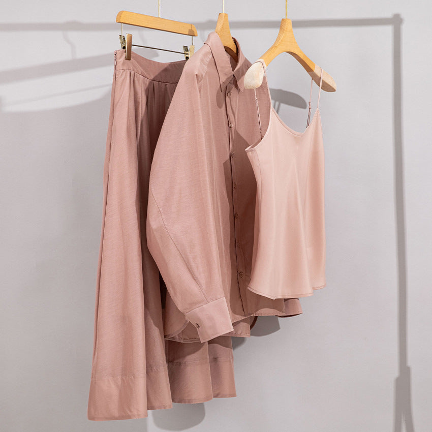 Damen Maxirock mit hohem Bund und soften Falten Nord Taschen
