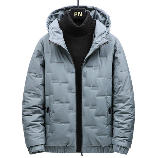 Herren Gefütterte Steppjacke mit Kapuze und geometrischer Steppung Nord Taschen