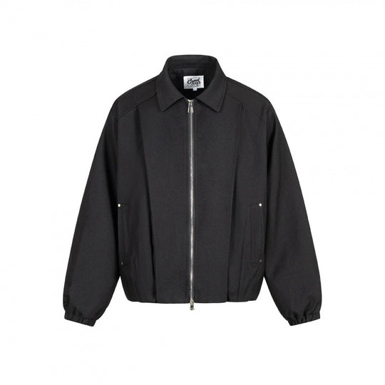 Unisex Boxy-Übergangsblouson mit Hemdkragen, Zwei-Wege-Metallreißverschluss und elastischen Bündchen Nord Taschen