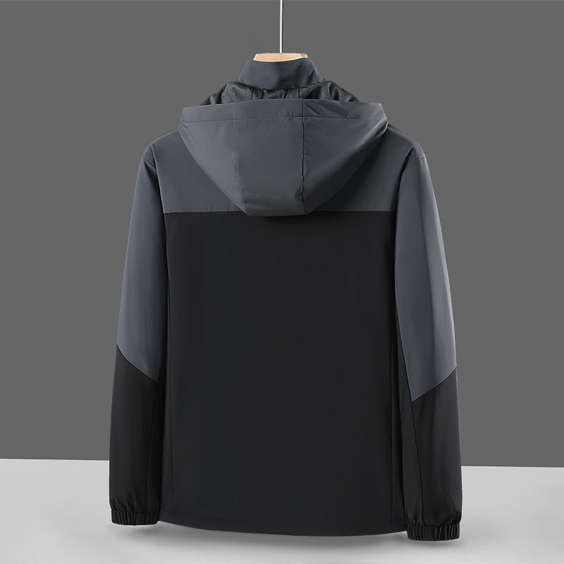 Herren Leichte Softshell-Windjacke mit Kapuze, wasserabweisender Membran und Reißverschlusstaschen Nord Taschen