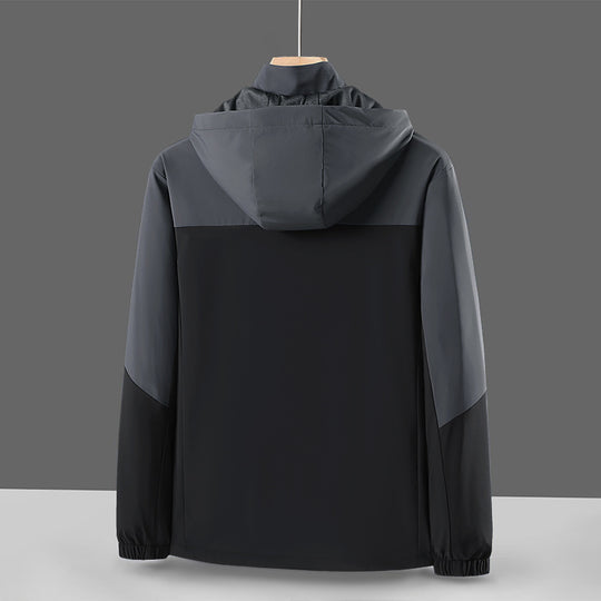 Herren Leichte Softshell-Windjacke mit Kapuze, wasserabweisender Membran und Reißverschlusstaschen Nord Taschen
