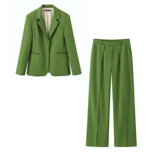 Damen Zweiteiliges tailliertes Blazer‑Set mit figurformendem Sakko und hochtaillierter Weitbein‑Hose Nord Taschen