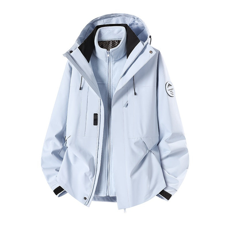 Herren Wetterfeste technische Softshell‑Trekkingjacke mit Kapuze und isolierendem Inneneinsatz Nord Taschen