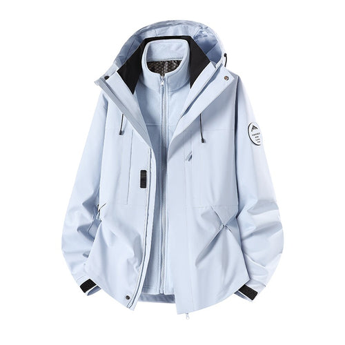 Herren Wetterfeste technische Softshell‑Trekkingjacke mit Kapuze und isolierendem Inneneinsatz Nord Taschen