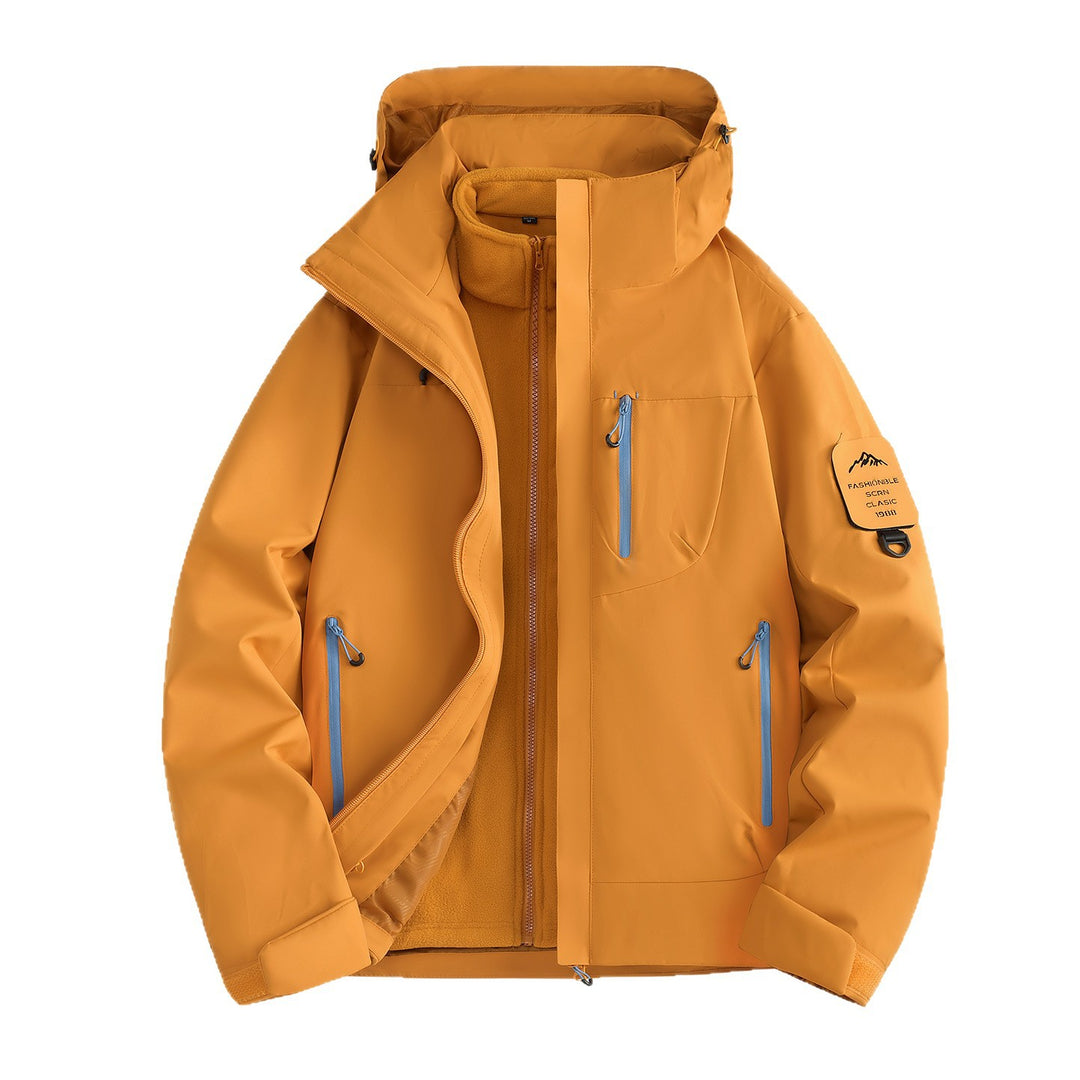 Damen zweilagige Softshell-Parka mit herausnehmbarem Fleecefutter und wasserdichten Reißverschlüssen Nord Taschen