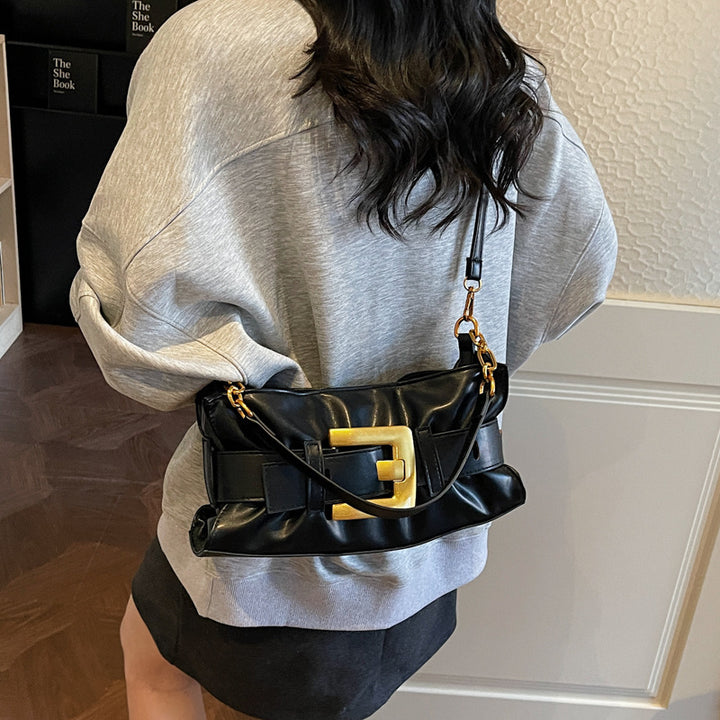 Damen Umhängetasche mit eleganter Gürtelschnalle Nord Taschen