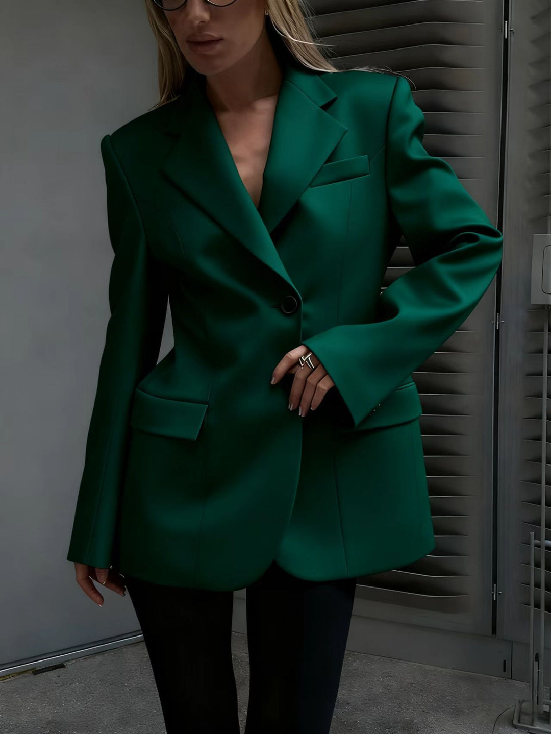 Damen Stilvoller Oversize-Blazer Nord Taschen