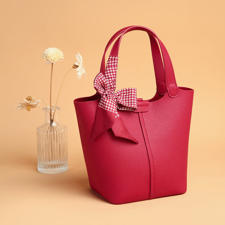 Damen Shopper-Tasche mit eleganter Schleifenverzierung und praktischem Innenlayout Nord Taschen