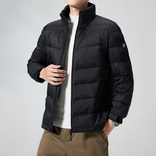 Herren Leichte gesteppte Thermojacke mit Stehkragen und winddichter Isolierung Nord Taschen