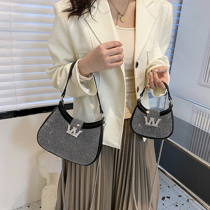Damen exklusive Glamour-Handtasche mit funkelnden Strasssteinen Nord Taschen