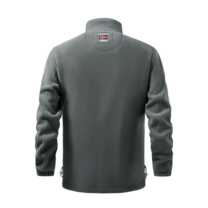 Damen Fleecejacke mit Stehkragen, windabweisender Struktur & verstellbarem Kordelzugsaum Nord Taschen