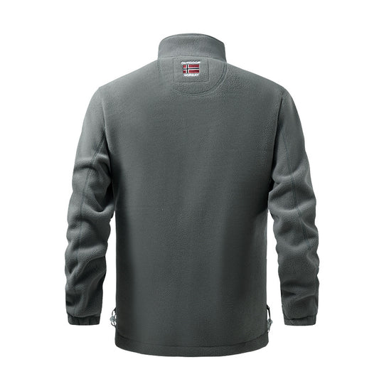 Damen Fleecejacke mit Stehkragen, windabweisender Struktur & verstellbarem Kordelzugsaum Nord Taschen