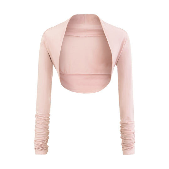 Damen Kurzbolero‑Shrug mit gerafften Langärmeln Nord Taschen