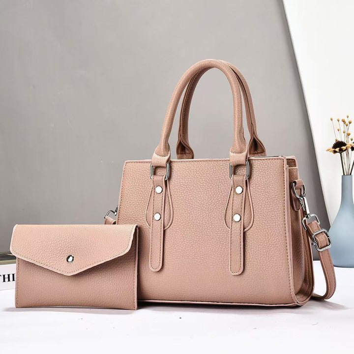 Damen Henkeltasche mit abnehmbarer Clutch und strukturiertem Design Nord Taschen