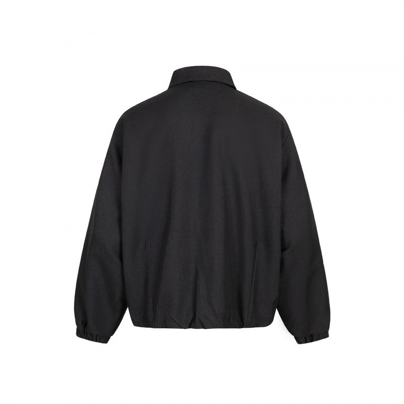 Unisex Boxy-Übergangsblouson mit Hemdkragen, Zwei-Wege-Metallreißverschluss und elastischen Bündchen Nord Taschen