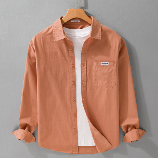 Herren Leichtes Baumwoll-Overshirt mit Brusttasche, Soft‑Touch und Relaxed-Schnitt Nord Taschen
