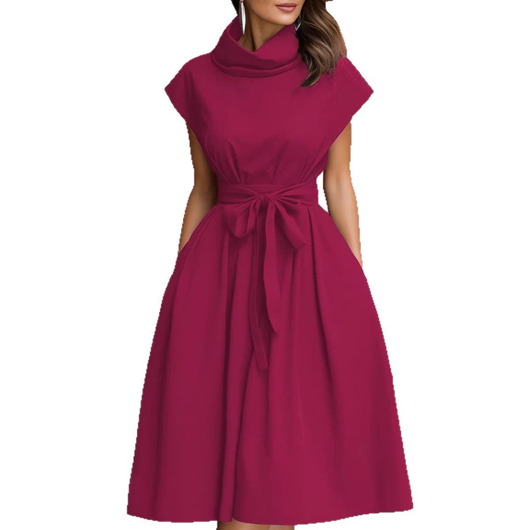 Damen Kleid mit schicker, geraffter Kapuze und praktischen Taschen