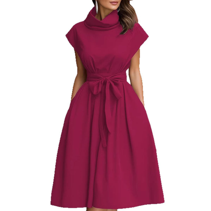 Damen Kleid mit schicker, geraffter Kapuze und praktischen Taschen