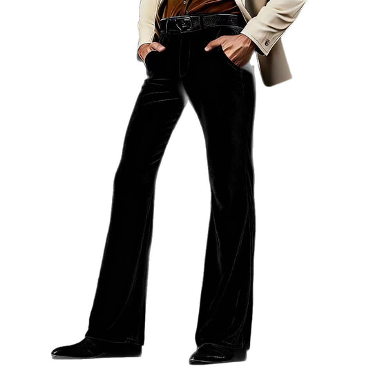 Herren Elegante und weiche Velours-Hose Nord Taschen