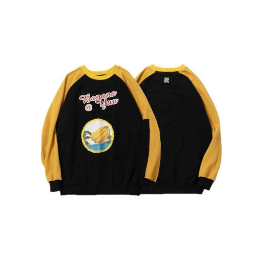 Unisex Oversize-Sweatshirt mit Raglanärmeln, Kontrasteinsätzen und Grafikprint Nord Taschen
