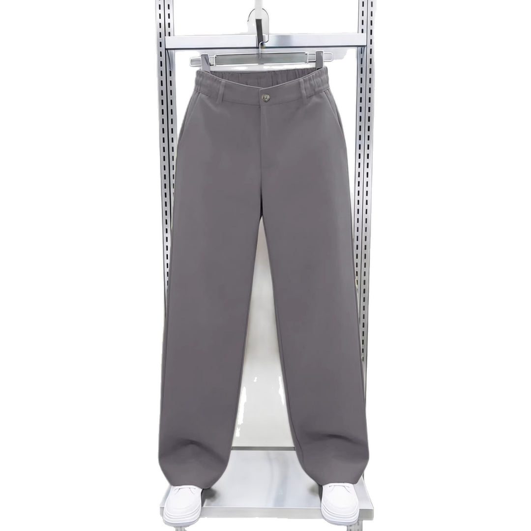 Herren Weite High‑Waist Chinohose mit elastischem Rückbund geradem Bein & Seitentaschen Nord Taschen